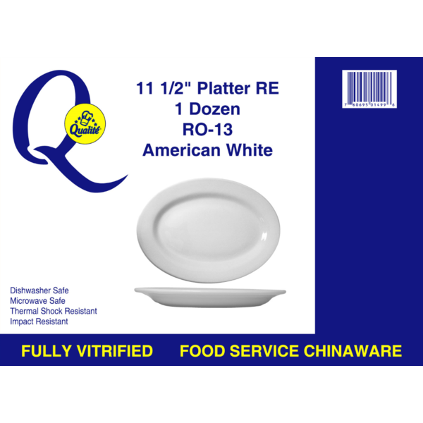 Qualite - 11.5" White Platter  - 1 Dz