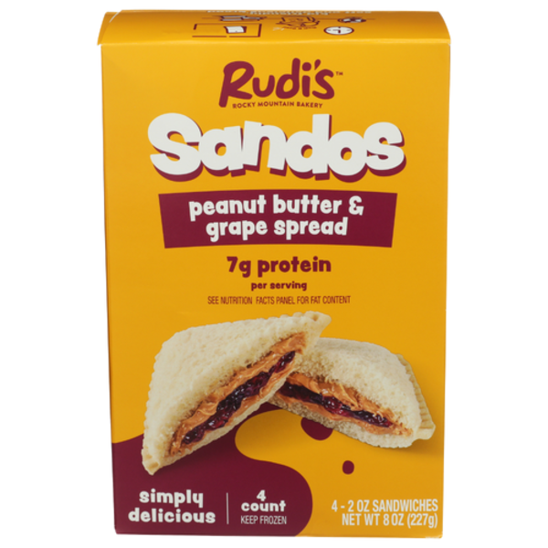 Rudi's Peanut Butter & Grape Spread Sandos Sandwiches
