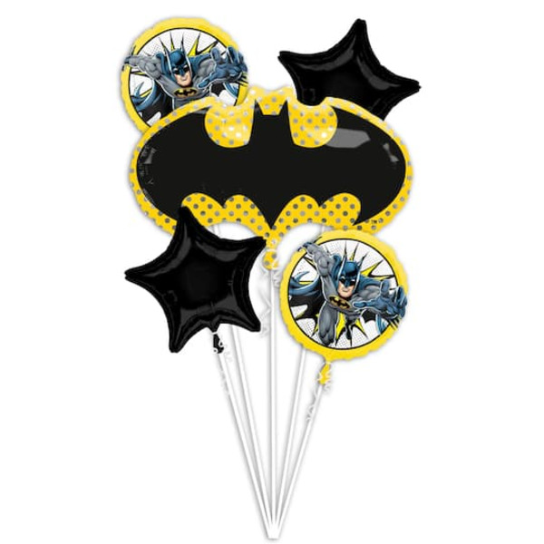 Mayflower INFLATED Batman 5-Piece Foil Balloon Bouquet