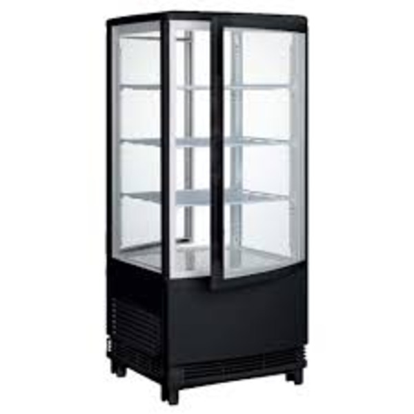 Winco - CRD-1K Black, Countertop Refrigerated Beverage Display