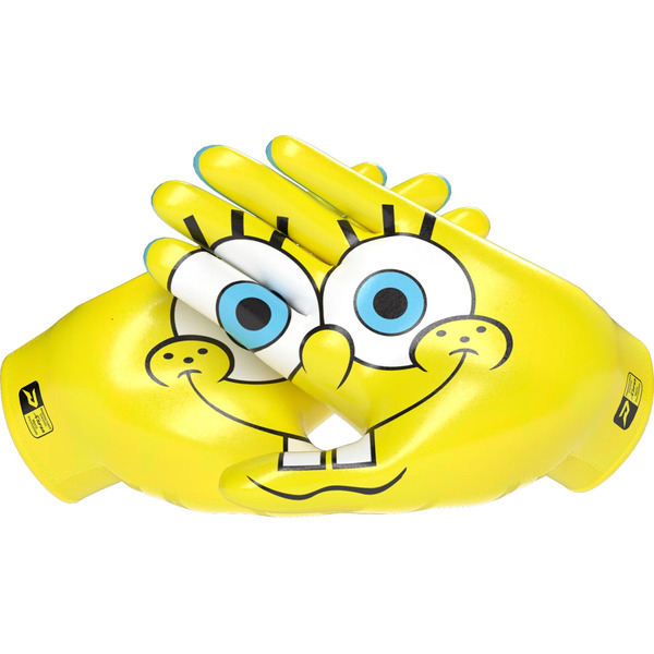 Phenom Elite Youth VPS5 SpongeBob Football Gloves, M - Yellow