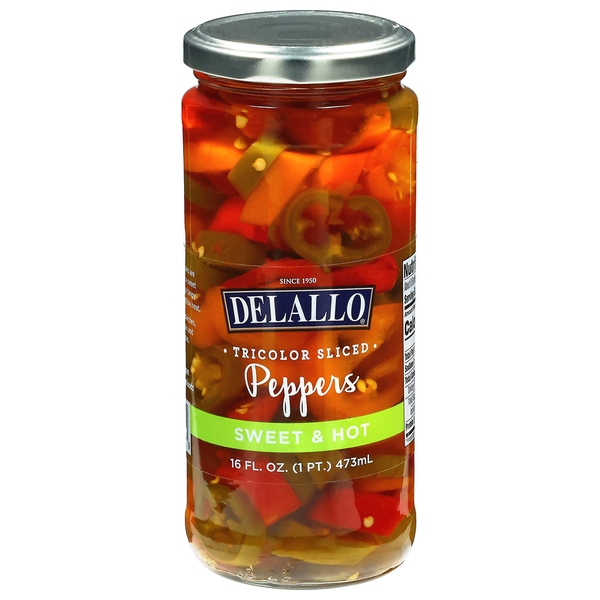 DeLallo Tricolor Sliced Sweet & Hot Peppers