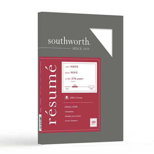 Neenah Paper Southworth RD18CF 8.5" x 11" 32-Pound Wove Resume Paper