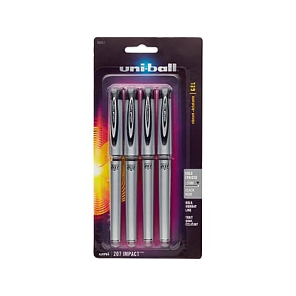 Uni-ball 207 Broad Point Black Ink Impact Gel Pens