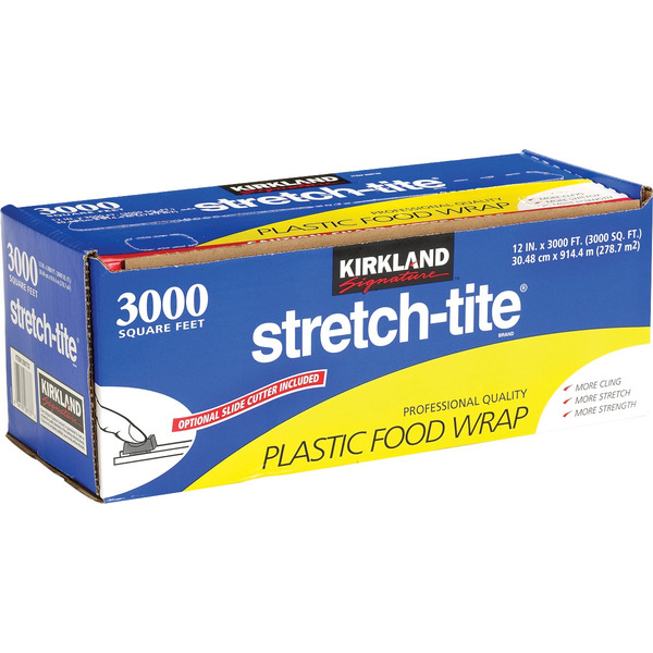 Kirkland Signature Plastic Food Wrap, 12''W x 3000'L Same-Day
