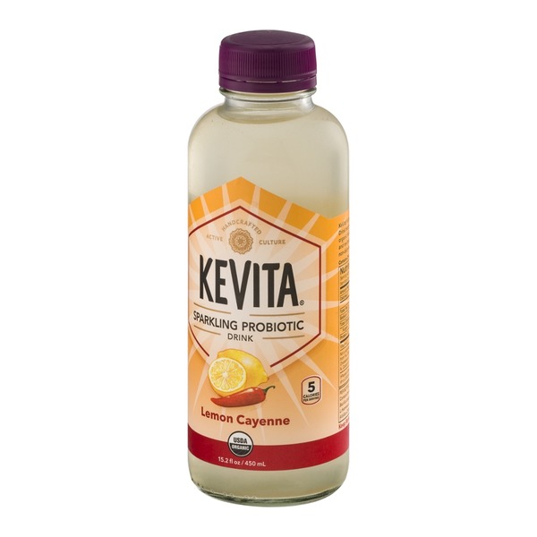 KeVita Delicious Vitality Sparkling Probiotic Drink Lemon Cayenne