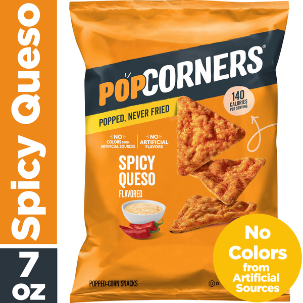 PopCorners Popped-Corn Snacks Spicy Queso Flavored Same-Day