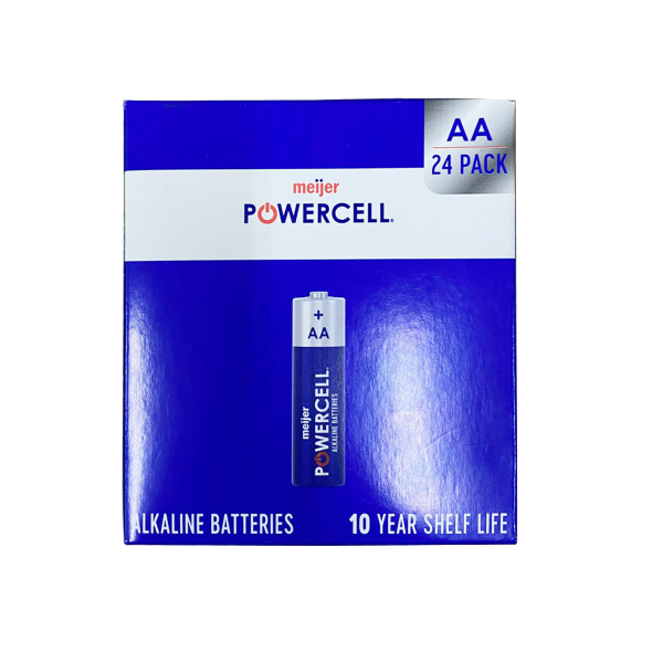 Meijer Powercell Battery AA Paper Box