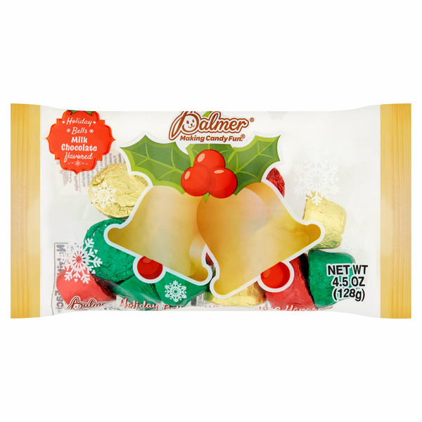 Palmer Candy Holiday Bells Milk Chocolate Flavored Candy Same-Day