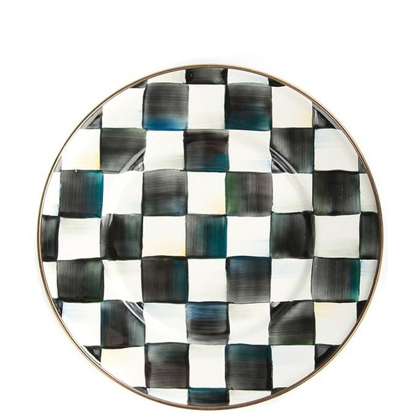 Mac Kenzie-Childs Check SaladDessert Plate