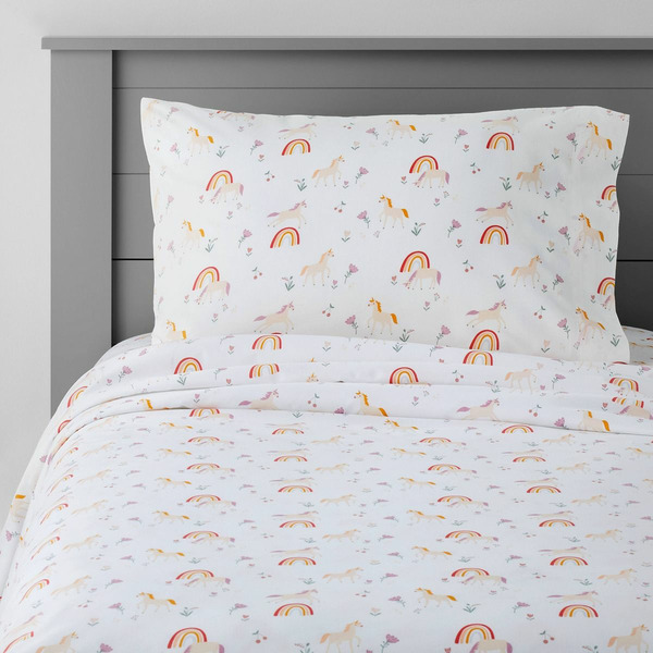 Pillowfort Twin Unicorn Cotton Sheet Set - ™