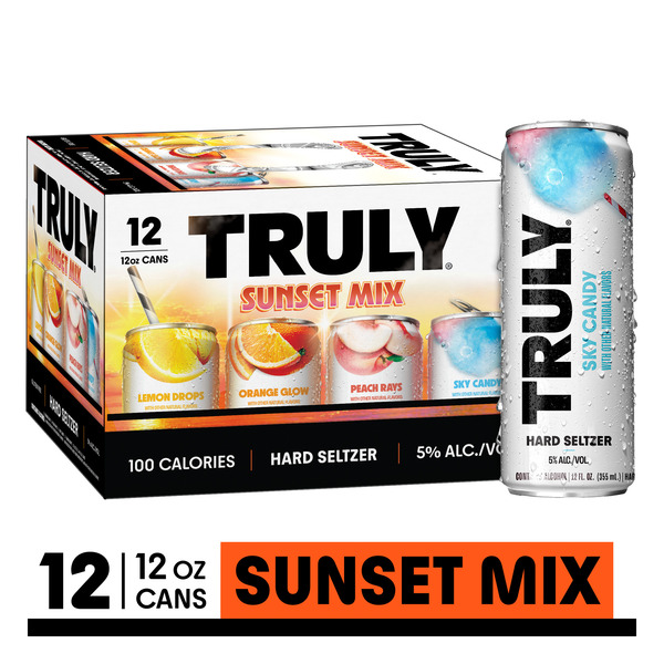 TRULY ハードセルツァー アルコール8% 12缶入り Truly Hard Seltzer Sunset Mix Variety Pack (12 fl. oz. Can, 12pk
