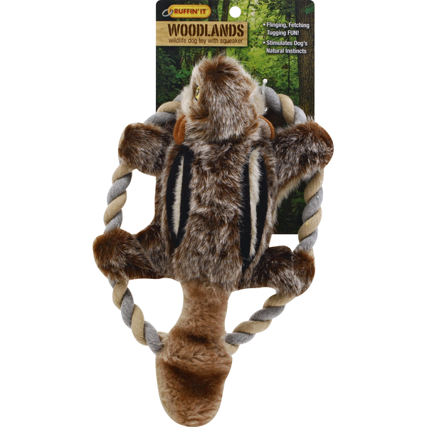 Ruffin' It Dog Toy with Squeaker, Wildlife