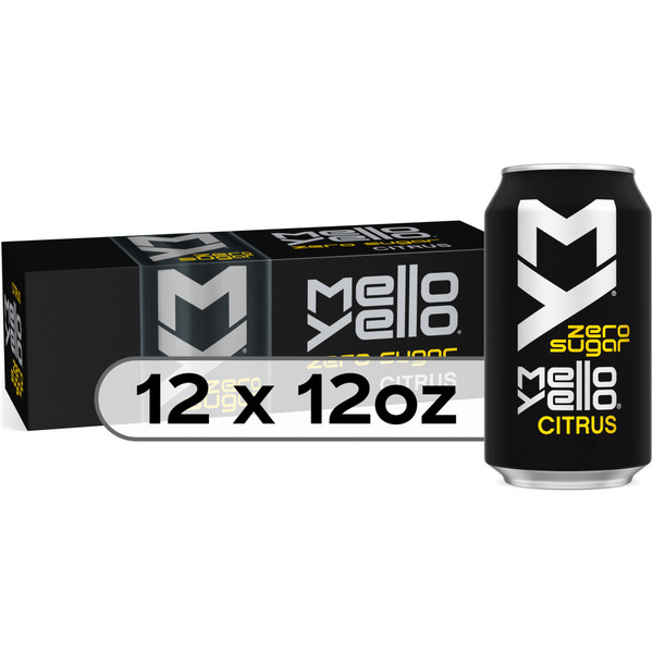 Mello Yello Zero Sugar Citrus Flavored Soda Soft Drinks Same-Day