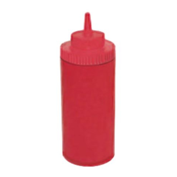 Winco - Red Squeeze Bottle, 16 oz - 6-pack