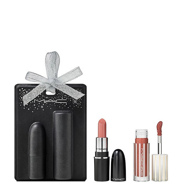 MAC Mini Nudes Lip Combo Holiday 2-Piece Gift Set