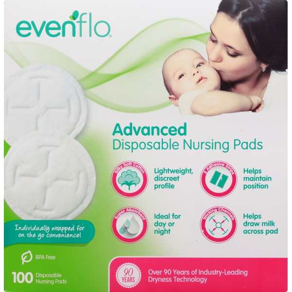Evenflo Nursing Pads, Advanced, Disposable (100 each) Instacart