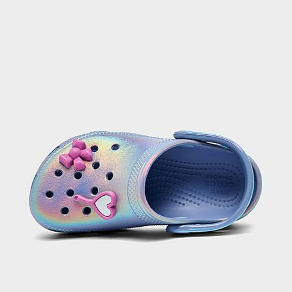 Crocs Girls' Toddler Sleepover Party Classic Clog Shoes, Size 10 - Blue Haze