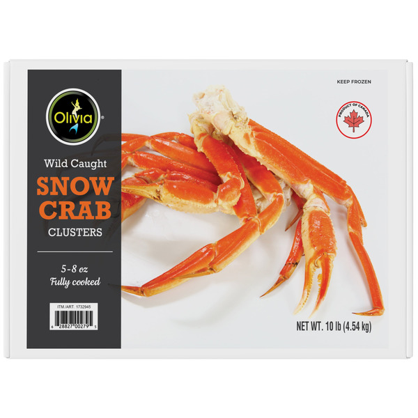 Olivia Wild Caught Snow Crab Clusters, Fully Cooked, 10 lbs Same