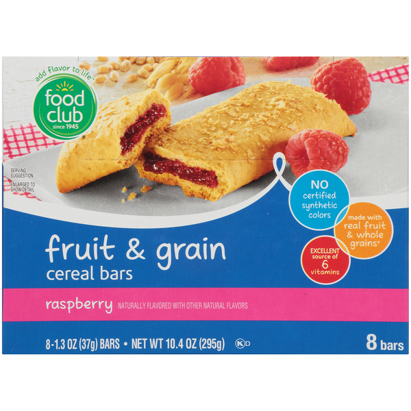 Food Club Raspberry Fruit & Grain Cereal Bars Same-Day Delivery or ...