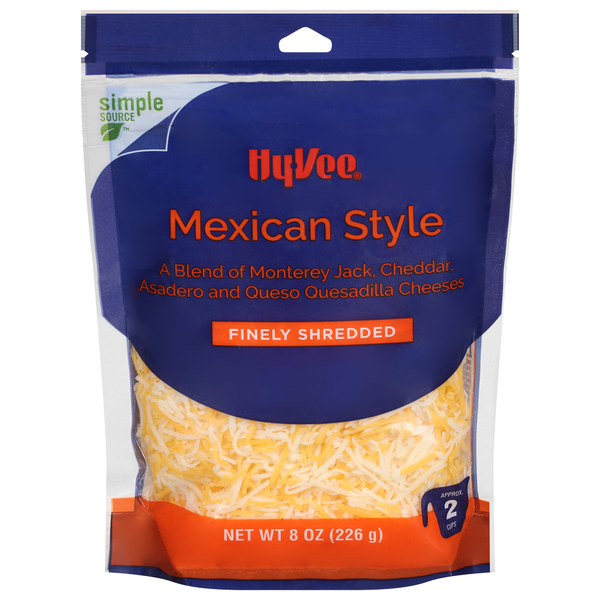 Hy-Vee Cheese, Mexican Style, Finely Shredded Same-Day Delivery or