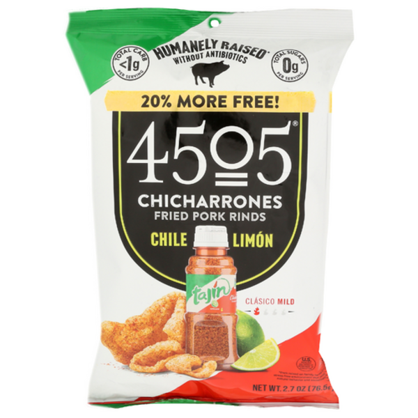 4505 Meats Tajin Chile Limon Chicharrones Fried Pork Rinds Same