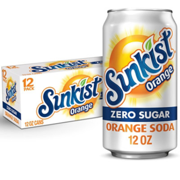 Sunkist Zero Sugar Orange Soda