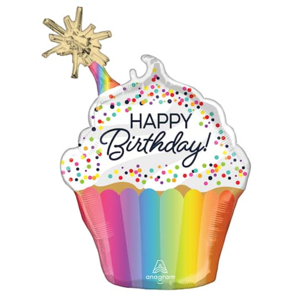Anagram INFLATED 31" Confetti Sprinkle Birthday Balloon