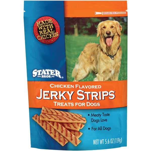 Stater Bros Chicken Flavored Jerky Strips Treats For Dogs (5.6 oz