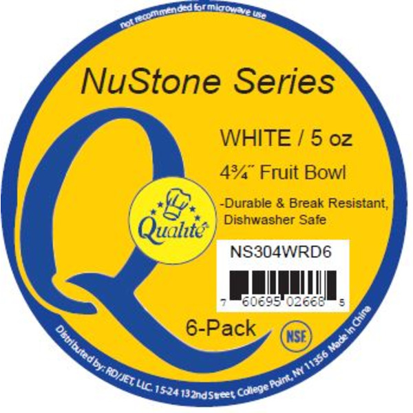 Qualite - Melamine Fruit Bowl In White, 5 oz - 6 pack