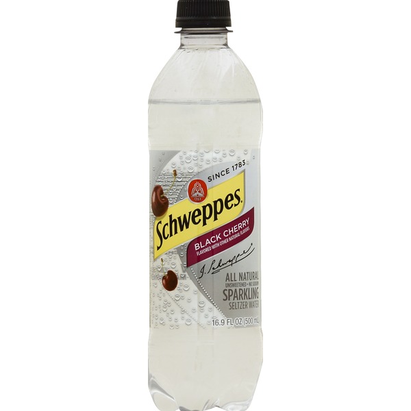 Schweppes Sparkling Seltzer Water Black Cherry (16.9 fl oz) Instacart