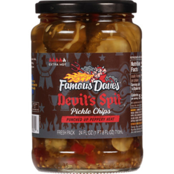 Famous Dave's Pickle Chips, Devil's Spit, Extra Hot, Fresh Pack