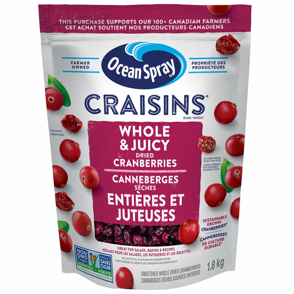 Ocean Spray Craisins Whole & Juicy Dried Cranberries