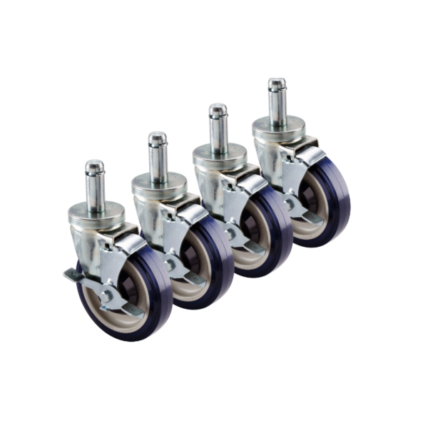 5" CASTER WIRESHELF