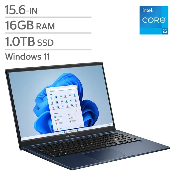 ASUS Vivobook 15 Laptop, Intel Core i5-13420H, 16GB RAM, 1TB SSD