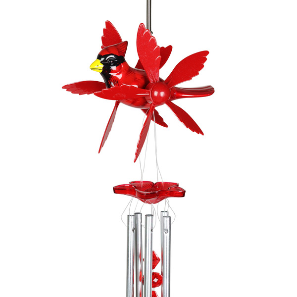 Exhart 17.99-in Red Metal Wind Chime
