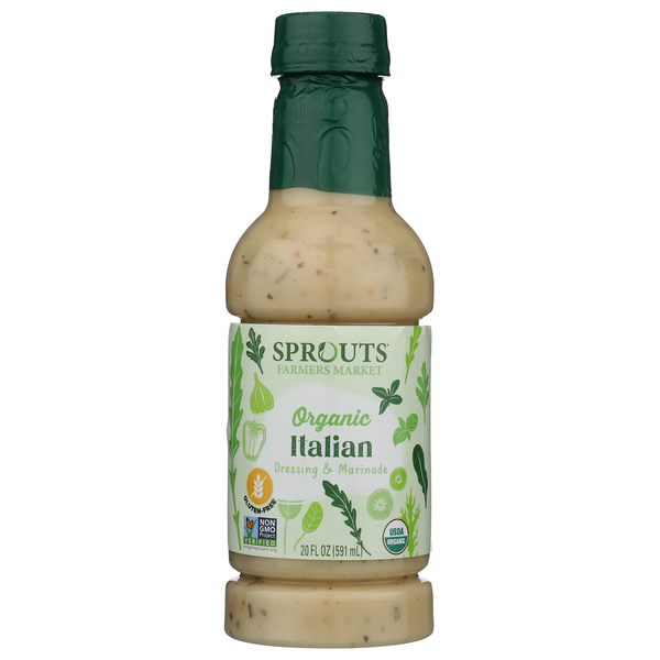 organic dressing Glaser Farms Herb Vinaigrette with zesty oregano and herbs Sprouts Organic Italian Dressing