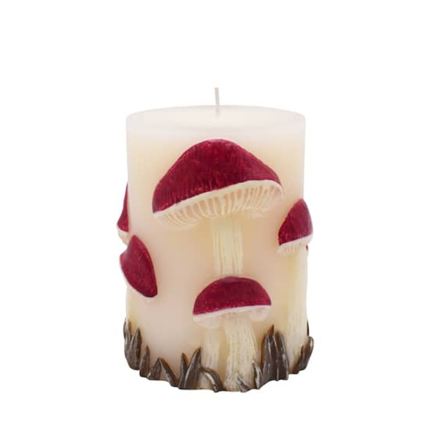 Ashland Mushroom Unscented Pillar Candle, 3 x 4 in