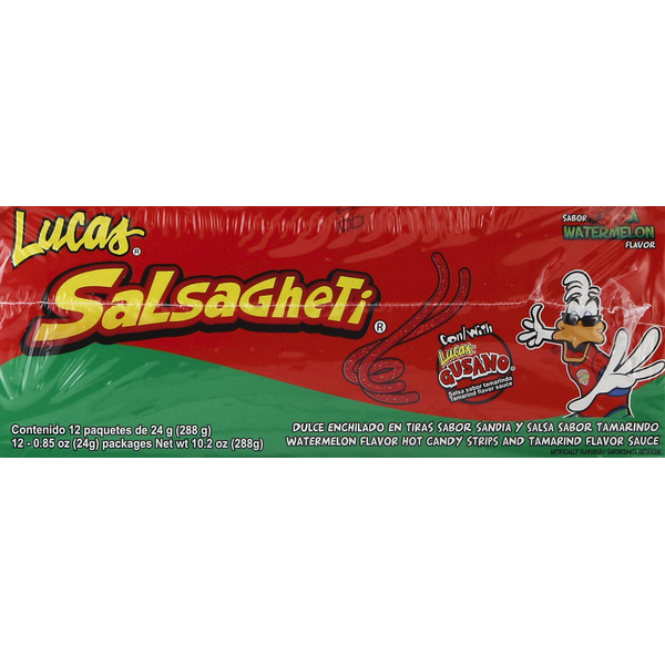 Lucas Candy Strips, Watermelon Flavor