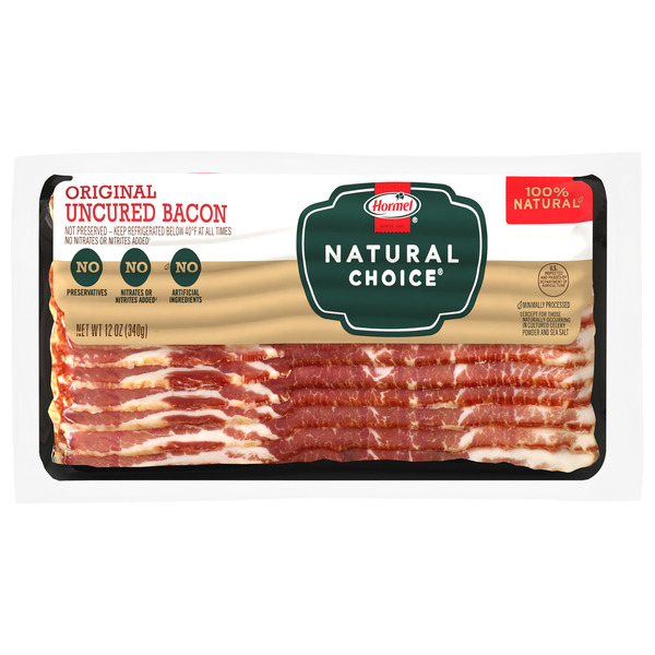 NATURAL CHOICE HORMEL NATURAL CHOICE Original Uncured Bacon, 12 OZ