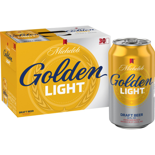 Michelob Golden Draft Light American Lager Beer 30 Pack, 12 Fl Oz