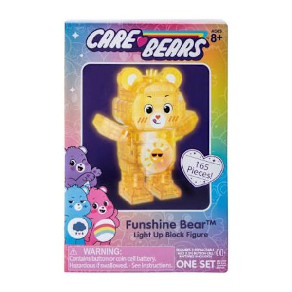 Care Bears Funshine Bear Light Up Block Figure Set 165 Piece