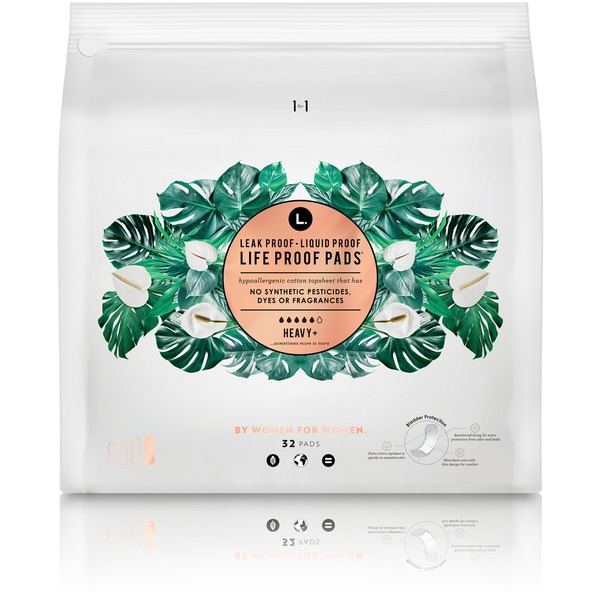 L. Chlorine Free Heavy Absorbency Life Proof Incontinence Pads (32 ct