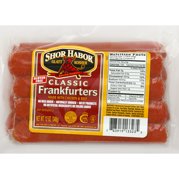 Shor Habor Frankfurters, Classic (8 each) Instacart