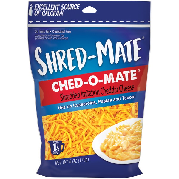 Shred Mate ChedOMate Shredded Imitation Cheddar Cheese (6 oz) Instacart