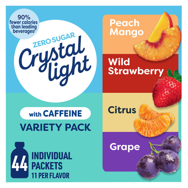Crystal Light Energizing Variety Pack, Peach Mango, Wild