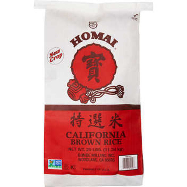 Homai- Calrose Brown Rice - 25 lb Bag