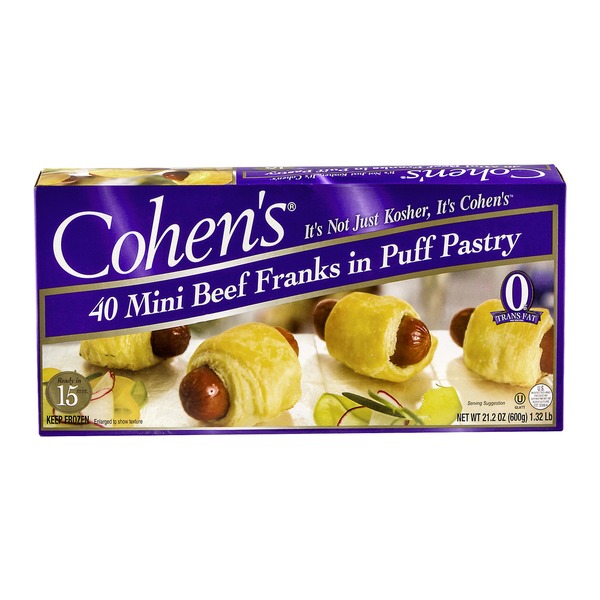 Cohen's Mini Beef Franks In Puff Pastry 40 CT (40 ct) Instacart
