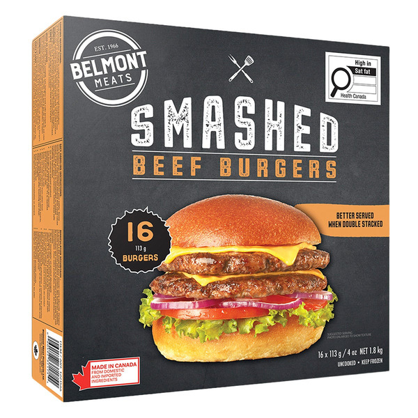 Belmont Meats Smashed Beef Burgers