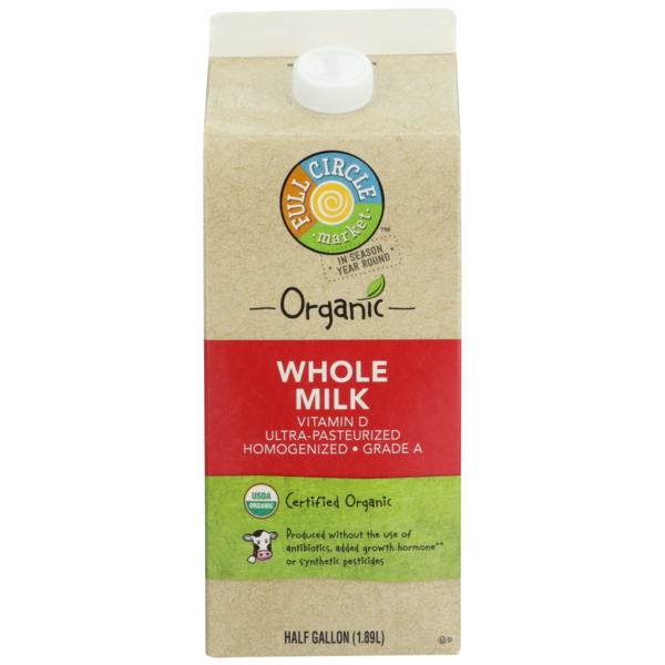 Full Circle Organic Whole Milk (0.5 gal) Instacart